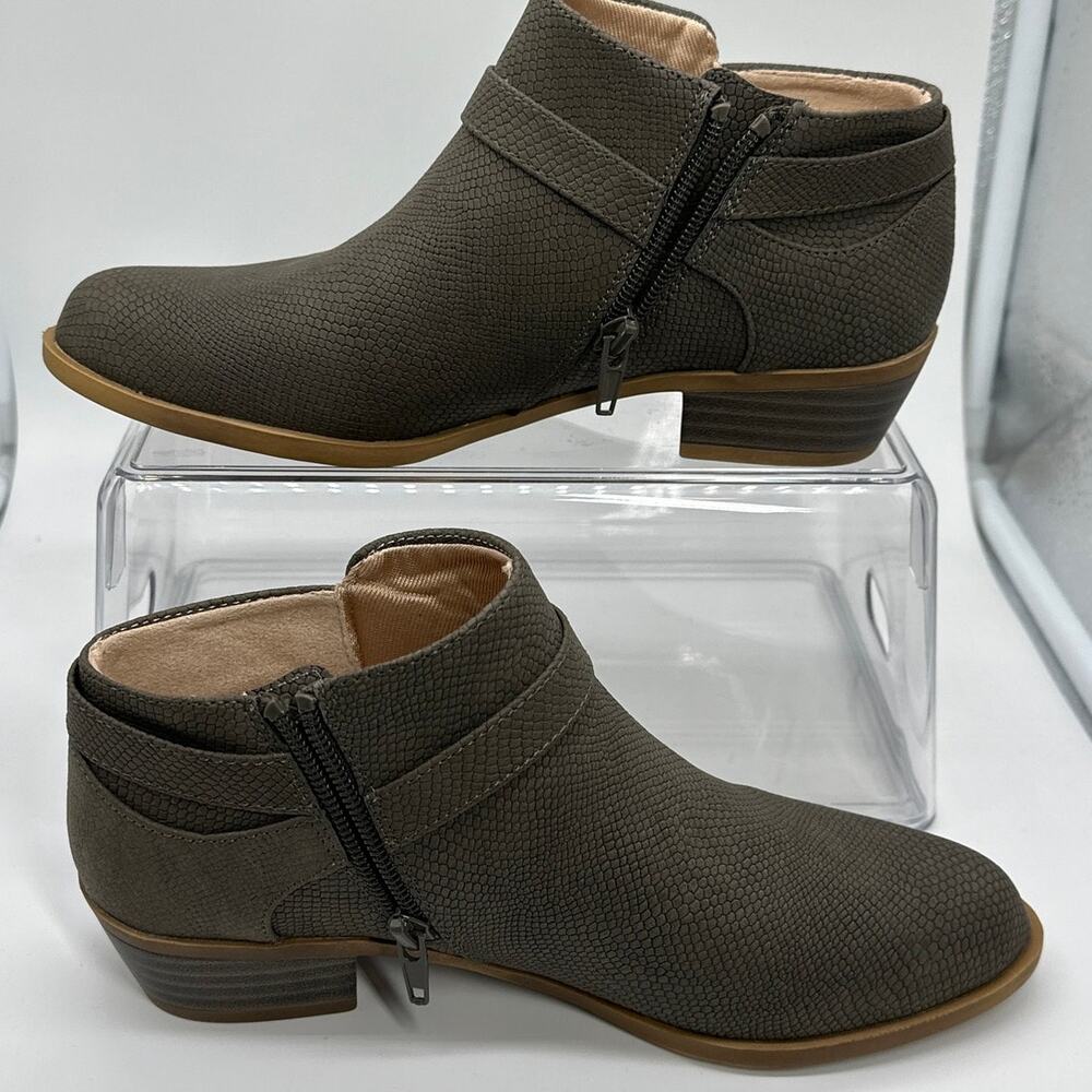 Life Stride Velocity 2.0 Alexander Shootie Shoes Ankle Boot Faux Leather Brown 7 - Picture 9 of 11